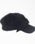 COCO - Angora wool baseball cap with a sculpted felt bow.