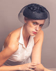 BERLIN - Coctail BERET with Crinoline Veil
