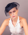 BERLIN - Coctail BERET with Crinoline Veil