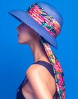 COLOMBO - Wide-Brimm Cloche Hat in Panama
