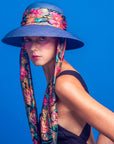 COLOMBO - Wide-Brimm Cloche Hat in Panama