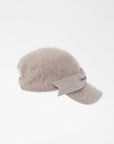 COCO - Angora wool baseball cap with a sculpted felt bow.