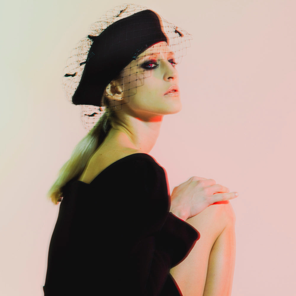 Floe Bow - Veiled Beret