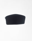JACKIE - 1960s-style pillbox hat in black wool.