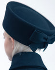 MADELEINE - Cossack styles hat in black wool.