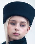 MADELEINE - Cossack styles hat in black wool.