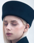 MADELEINE - Cossack styles hat in black wool.