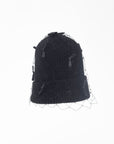 MIMI - Cashmere blend wool beanie with veil and scattered satin bows