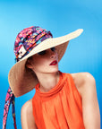 TAYLOR - WIDE BRIMMED FEDORABLE SUMMER HAT(BLOOM)