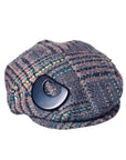 Tilly Flat Cap in Beige Check Tweed