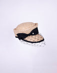 TOKYO - Veiled Cap in Raffia